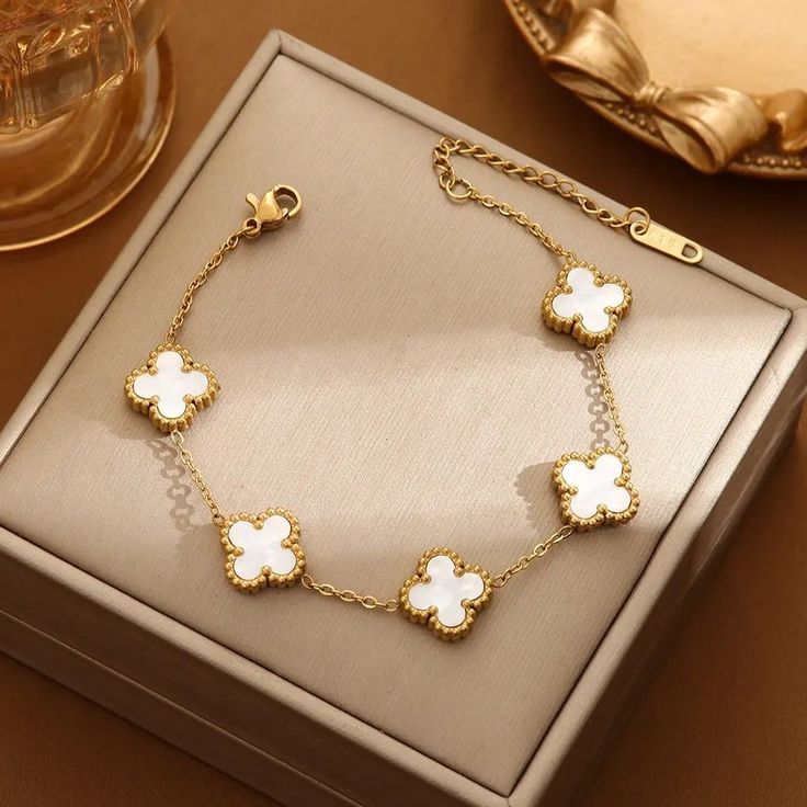 Pulsera Trebol Van Cleef +CAJA de regalo