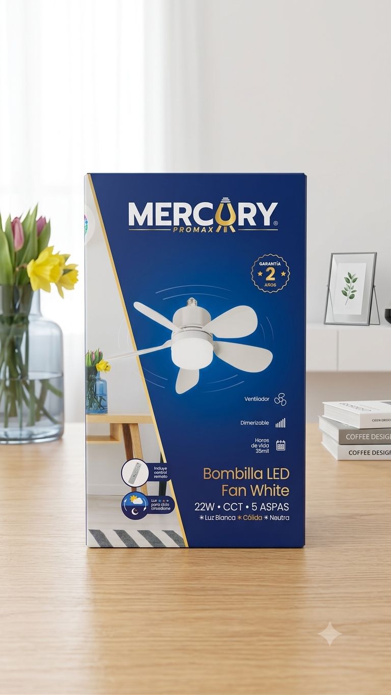 Bombillo Ventilador con Control Remoto