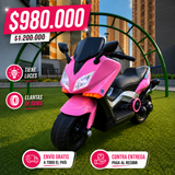 Moto eléctrica infantil rosa — vista 4